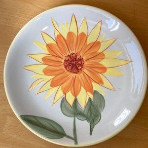 Dansk 9" Tropical Swirl Accent Plate "Lemon Zest" Hand Painted